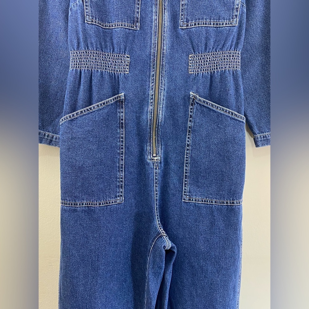 MADEWELL Denim Patch Pocket Coverall Jumpsuit in Amfield Wash - Picture 9 of 14